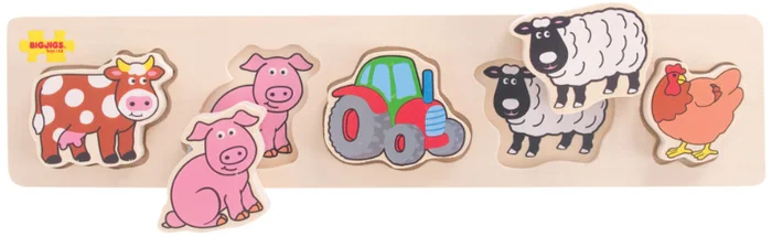 Bigjigs Baby Chunky Lift and Match – Farm