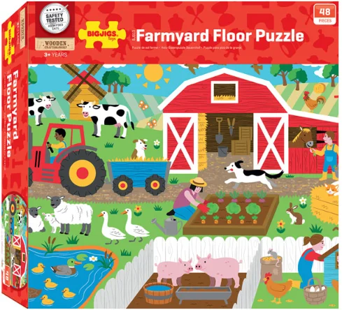 Bigjigs Bauernhof-Bodenpuzzle (48 Teile)