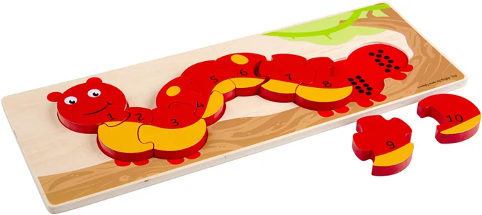 Bigjigs Caterpillar Zahlenpuzzle