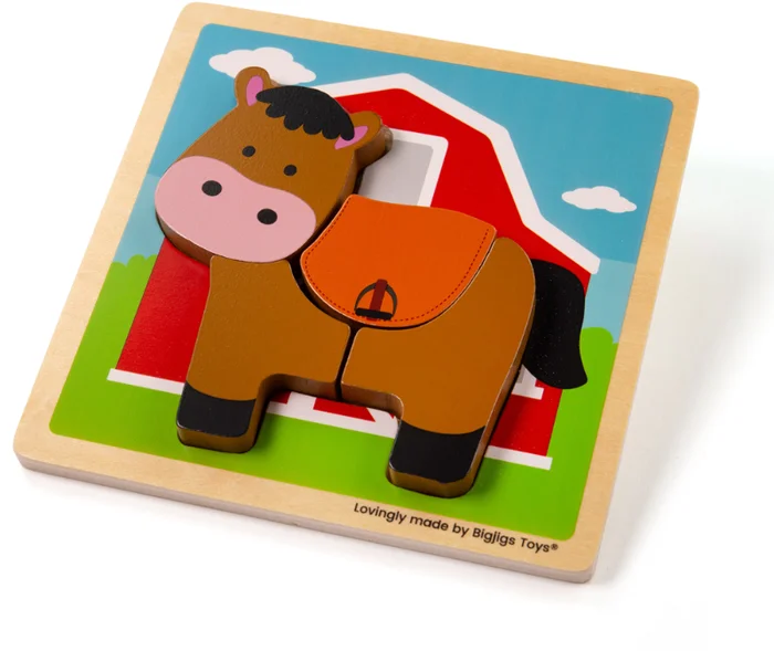 Bigjigs Chunky Lift Out Pferd Puzzle