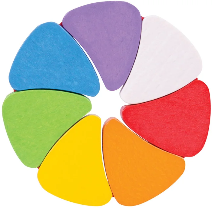 Bigjigs Hölzerne Regenbogen-Blätter