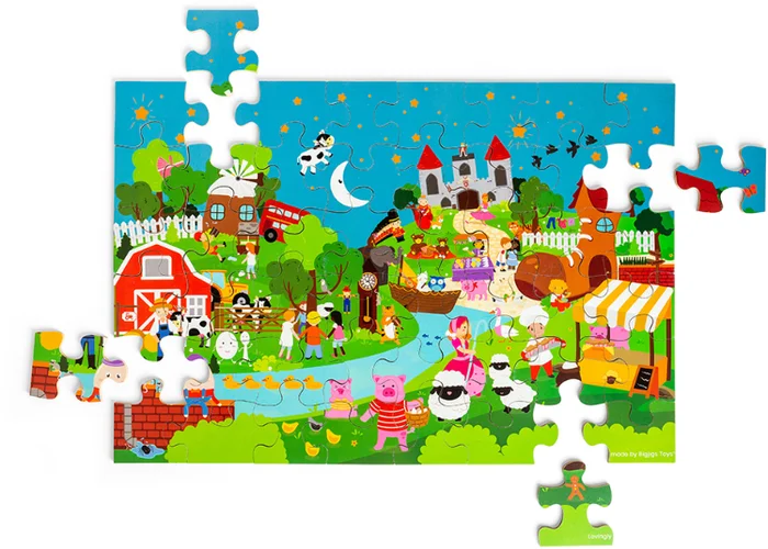Bigjigs Nursery Rhyme Bodenpuzzle