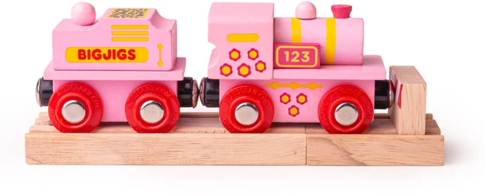Bigjigs Rail Lokomotive Rosa Mit Tender
