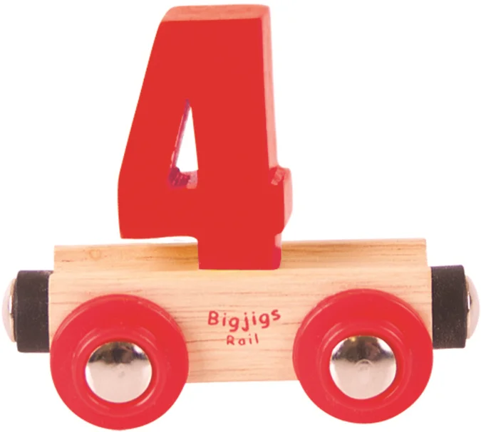 BigJigs Rail Name Number 4, Zahlenwagen 4