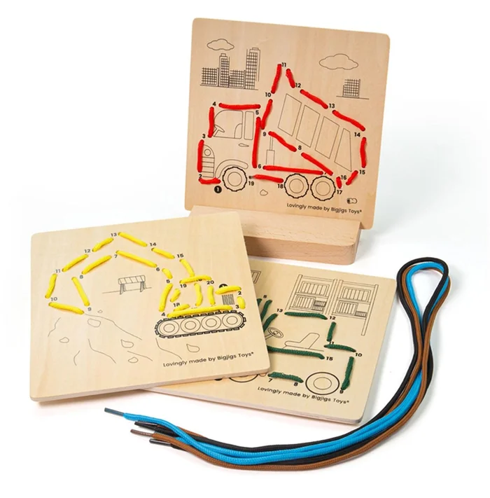 Bigjigs Schnürung nach Zahlen Konstruktion