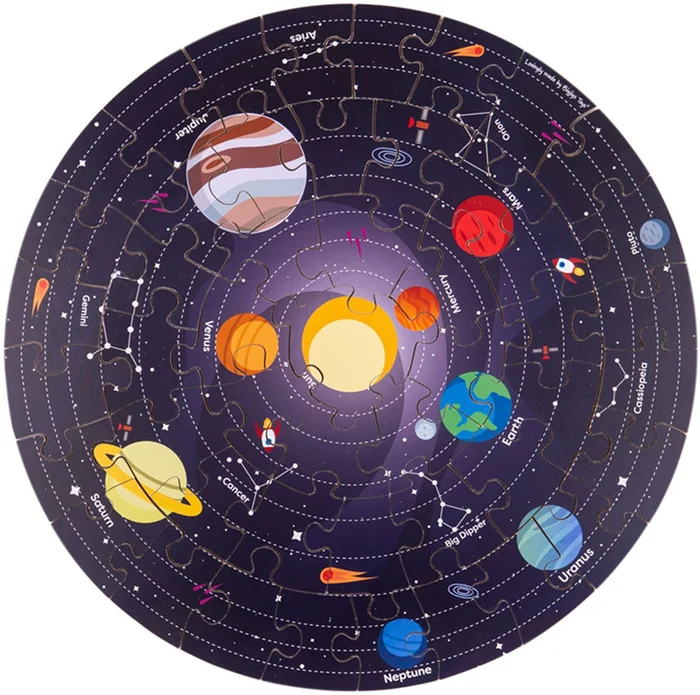 Bigjigs Sonnensystem Rundes Bodenpuzzle