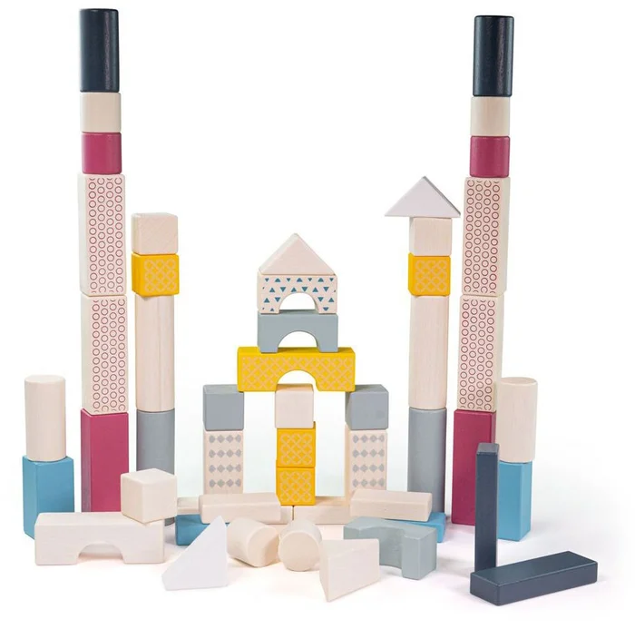 Bigjigs Trommel mit 50 Blöcken FSC 100%