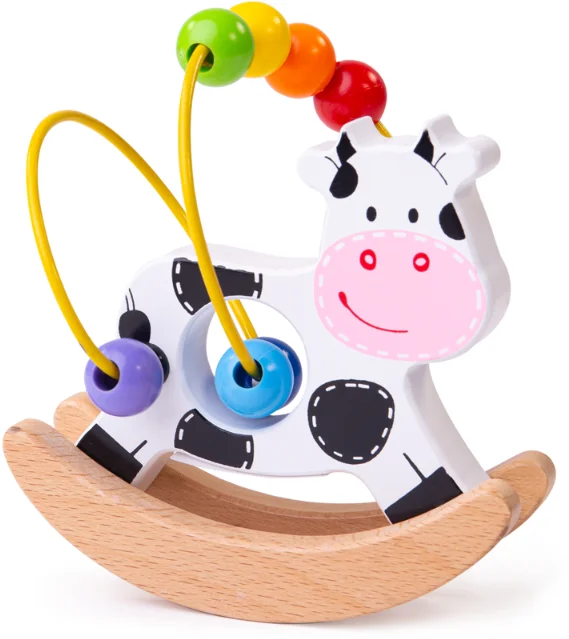 Bigjigs Wackelperlenrahmen Kuh