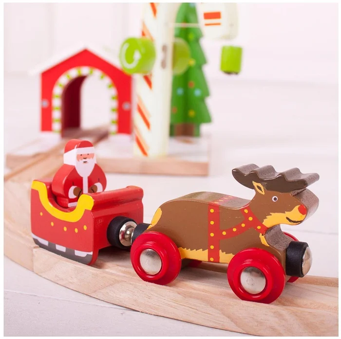 Bigjigs Weihnachtsschlitten mit Rentieren (4)