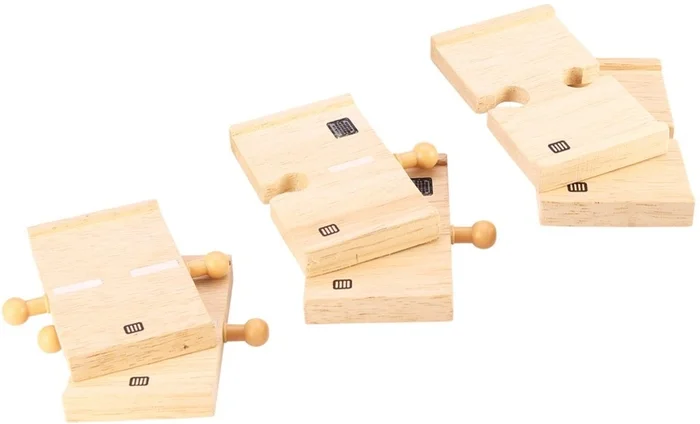 Bigjigs Wooden Track Laying – 4 Stück