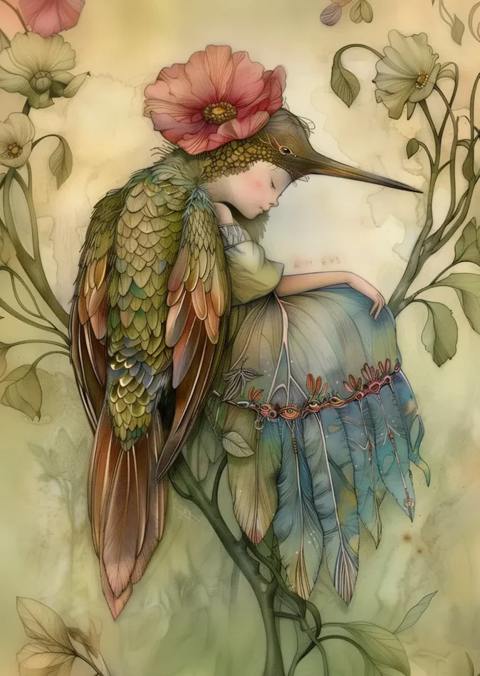 Birds & Fairies: Elf und Kolibri