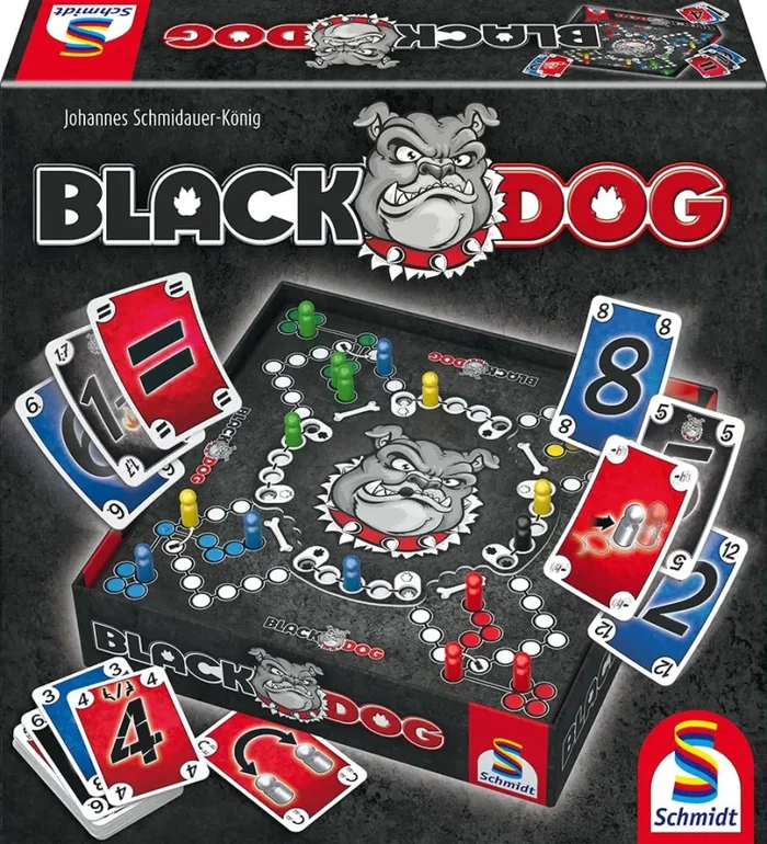 Black DOG | Familienspiel | Mensch ärgere dich nicht | Modern | Schmidt Spiele 49323