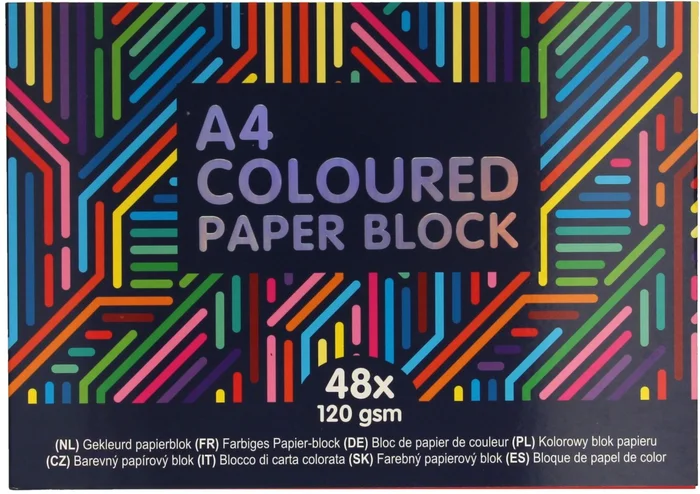 Blok Gekleurd Papier A4
