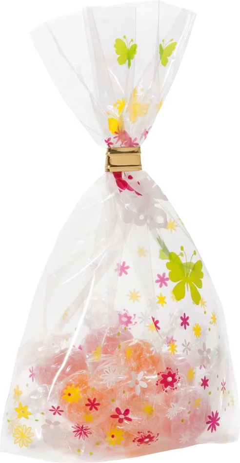 Bodenbeutel mit Frühjahrsdruck 14,5×23,5 cm