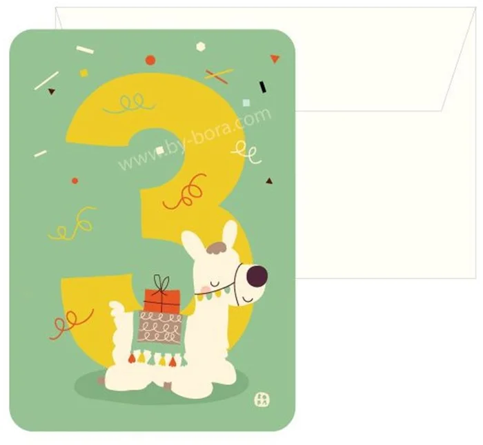 Bora Geburtstagskarte+Umschlag Sloth 4