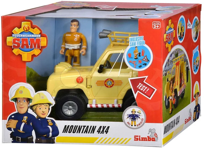 Brandweerman Sam Mountain 4×4 Jeep met Figuur