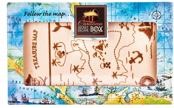 Breinpuzzel Houten Escape Box – Caribbean ***