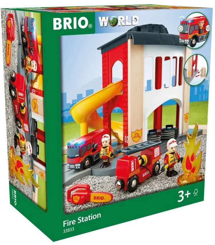 BRIO Große Feuerwehr-Station mit Einsatzfahrzeug