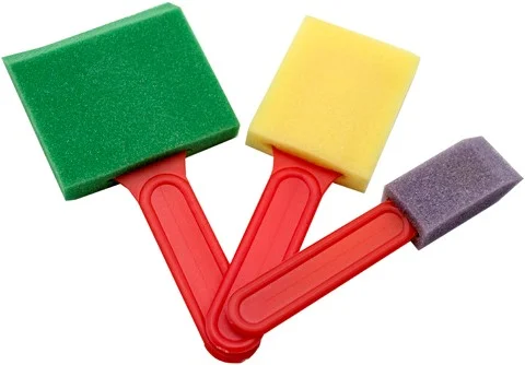 Brush Sponge Paint set 3 red