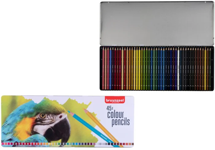 Bruynzeel 45 Buntstifte in der Dose Papagei
