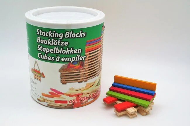 Bunte Holzbauklötze für Kinder – 200 Teile