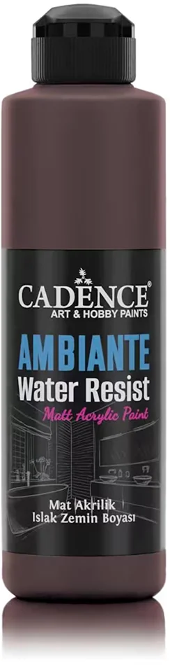 Cadence Cadence Ambiante Waterbestendige Matt Acrylverf 250 ml Dark Brown + 10 gr Catalyst