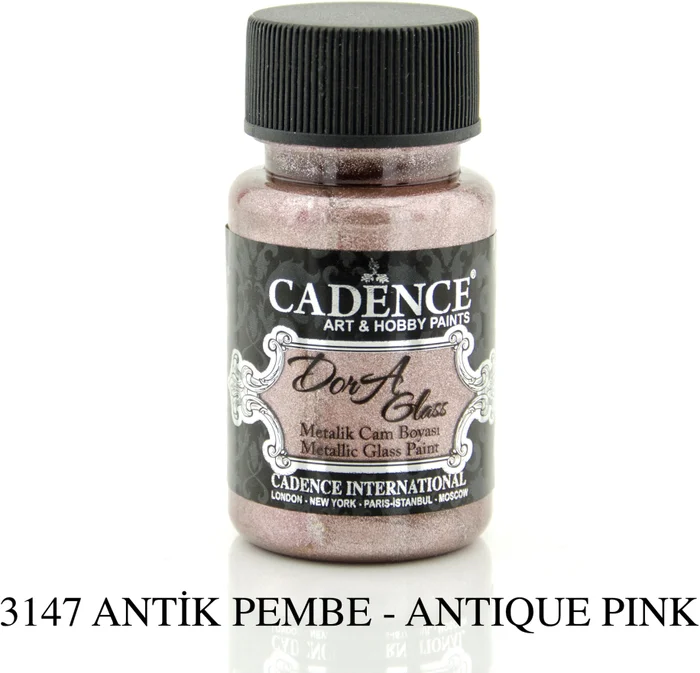 Cadence Cadence Dora Metallic Glas Verf 50 ml Antiek Roze
