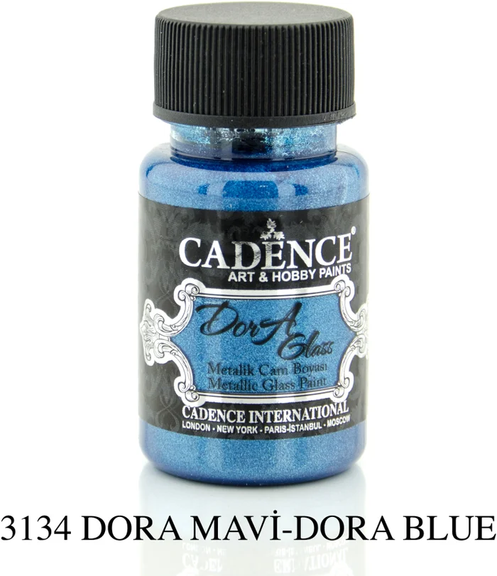 Cadence Cadence Dora Metallic Glas Verf 50 ml Blauw