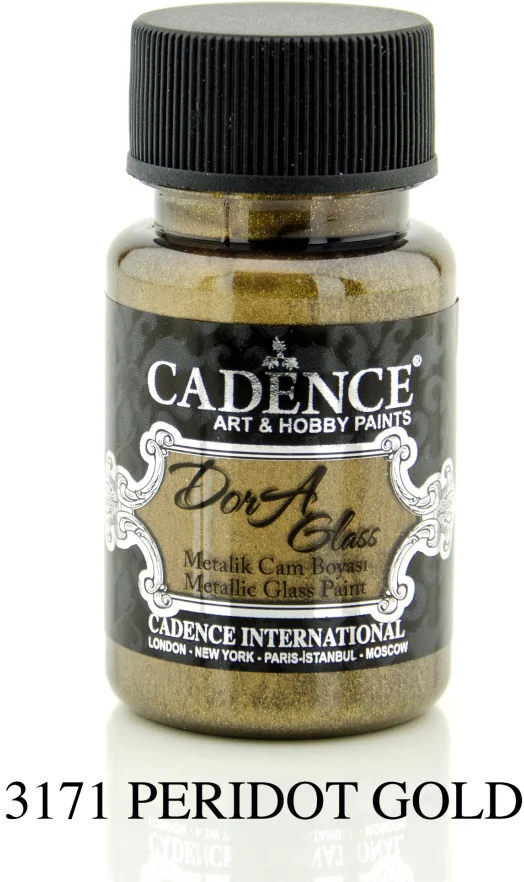 Cadence Cadence Dora Metallic Glas Verf 50 ml Peridot Goud