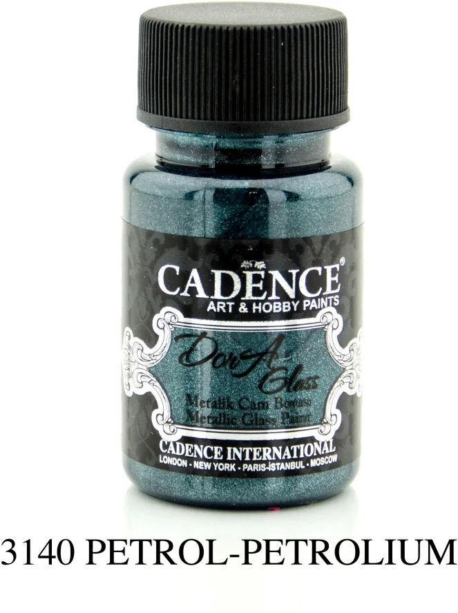 Cadence Cadence Dora Metallic Glas Verf 50 ml Petrolblauw