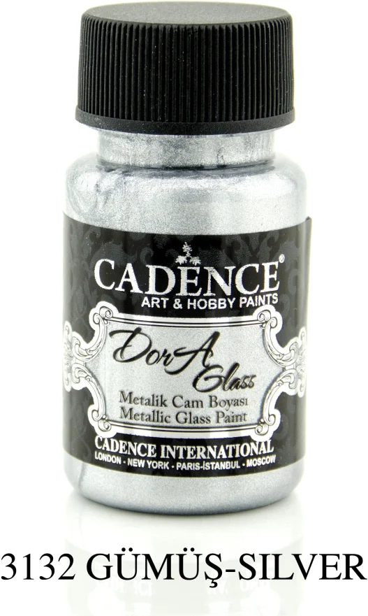 Cadence Cadence Dora Metallic Glas Verf 50 ml Zilver