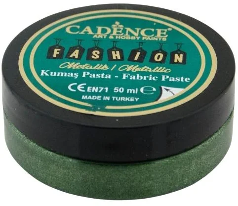 Cadence Cadence Fashion Textile Metallic Relief Paste 50 ml Grün