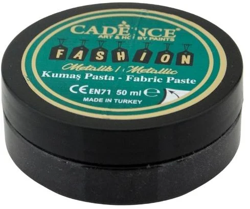 Cadence Cadence Fashion Textile Metallic Relief Paste 50 ml Schwarz