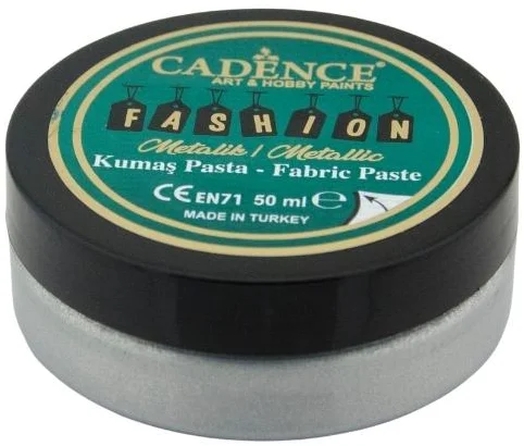 Cadence Cadence Fashion Textile Metallic Relief Paste 50 ml Silber
