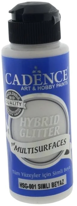 Cadence Cadence Hybrid Acrylfarbe Glitzer 120 ml Weiß