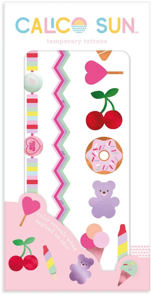 Calico Sun Lolly Temporäre Tattoos