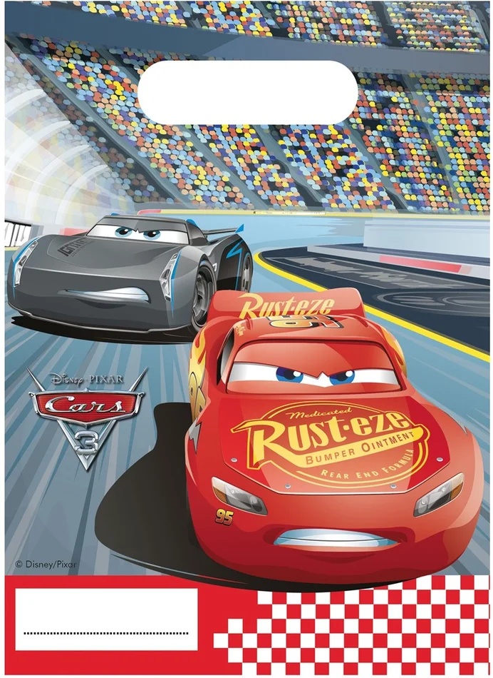 Cars 3 Uitdeelzakjes, 6st.