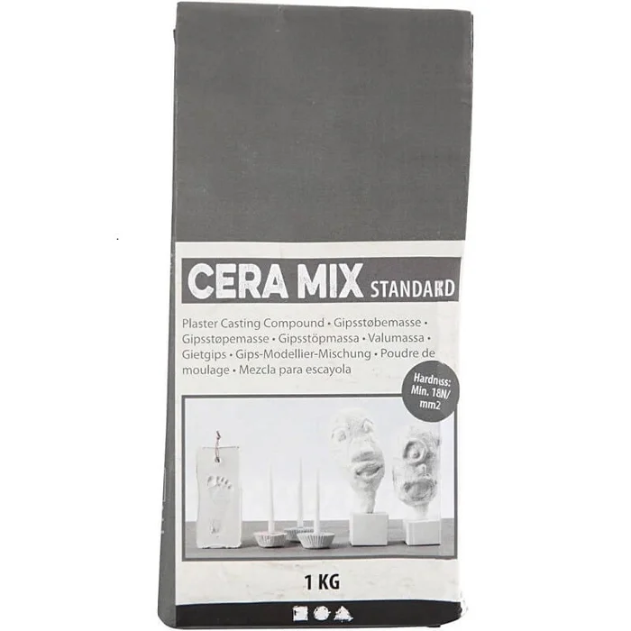 Cera-Mix Standard Modelliergips, Hellgrau