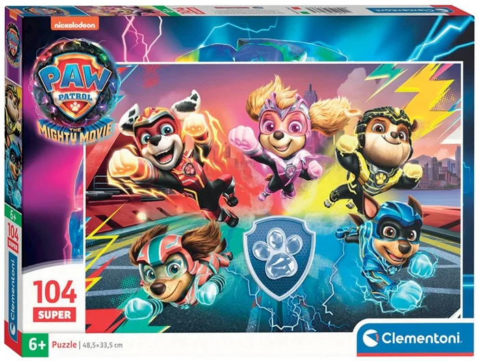 Clementoni Legpuzzel Super Color PAW Patrol The Mighty Movie, 104st.