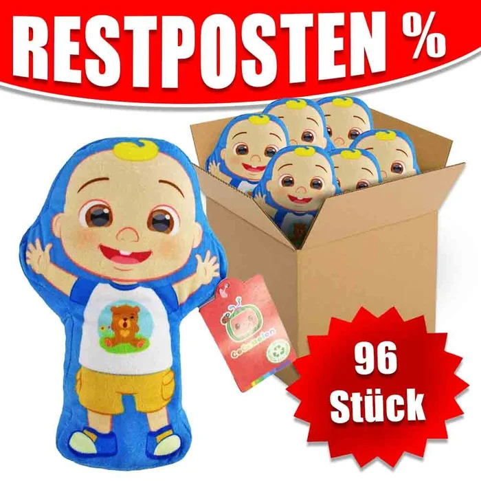 Cocomelon Kuscheltier Kissen im Karton – 96 Stück