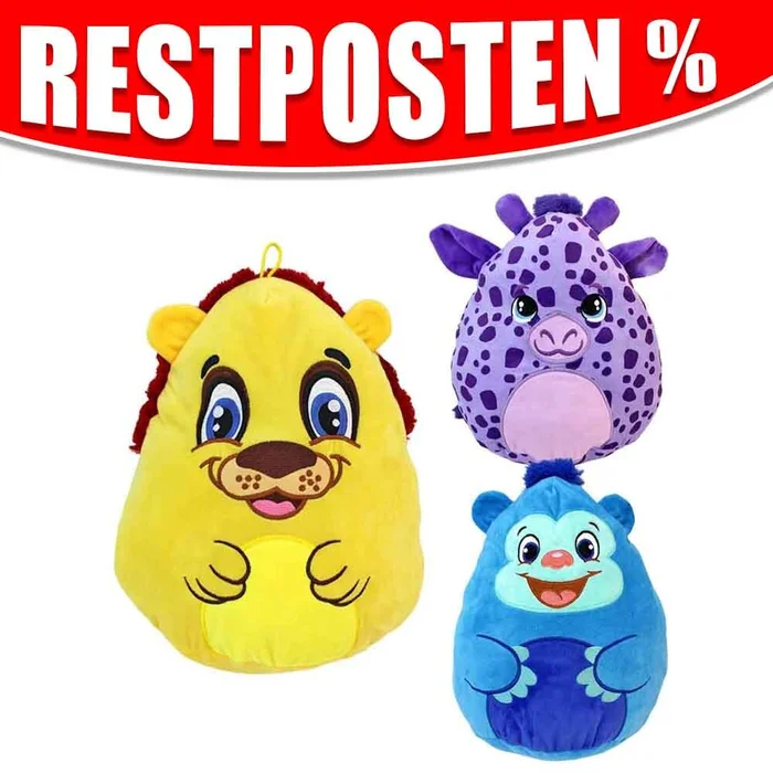Comic Tiere aus Plüsch zum Knautschen – ca. 35 cm