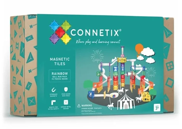 Connetix Magnetkacheln Murmelbahn 92-teilig