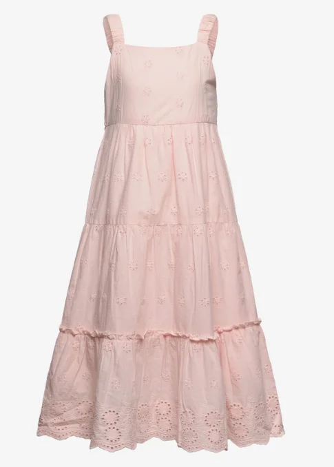 Creamie Kleid Embroidery Lotus