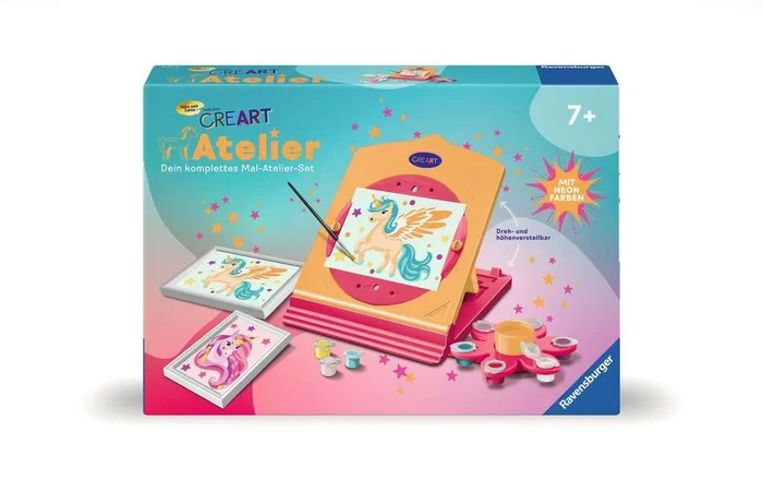 CreArt Neon Atelier Einhorn – Malen nach Zahlen für Kinder ab 7 Jahren