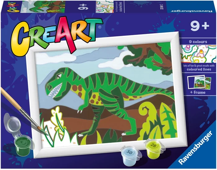 CreArt Schilderen op Nummer – Dwalende Dinosaurus