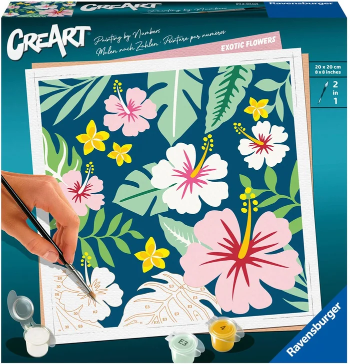 CreArt Schilderen op Nummer – Exotische Bloemen