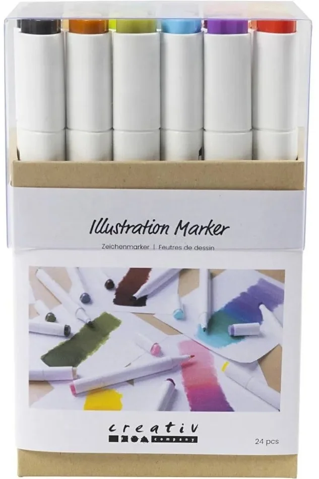 Creativ Company CC Alcoholmarker Pastelkleuren, 24 Stuk