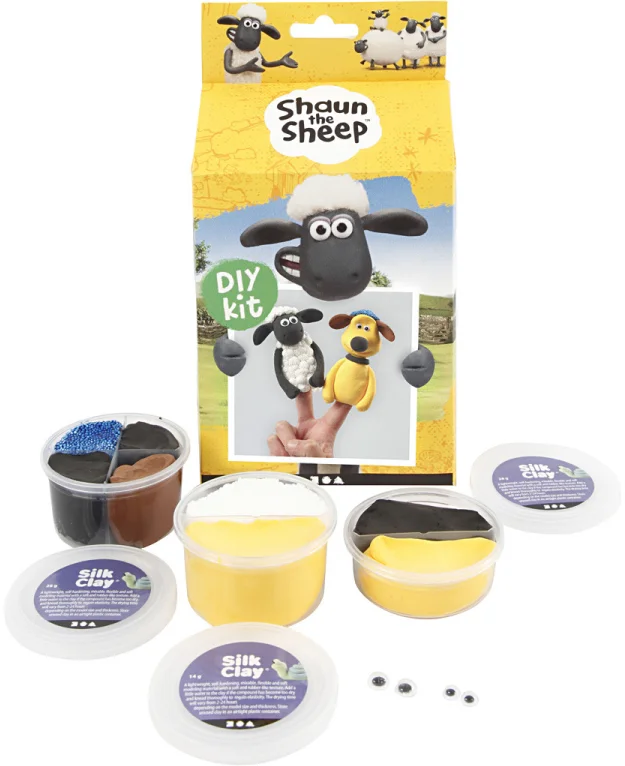 Creativ Company CC DIY Modellierset Shaun Fingerpuppen