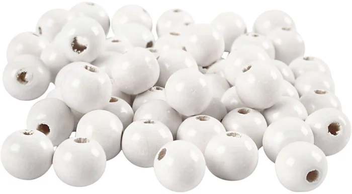 Creativ Company CC Houten Kralen 10 mm Wit 70 stuks