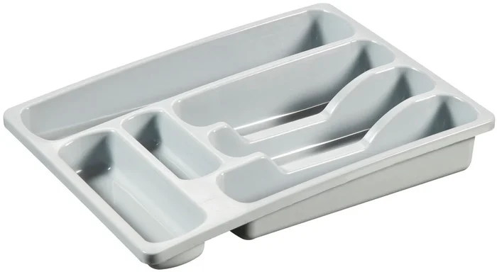 Curver bestekbak 6 vaks medium licht grijs